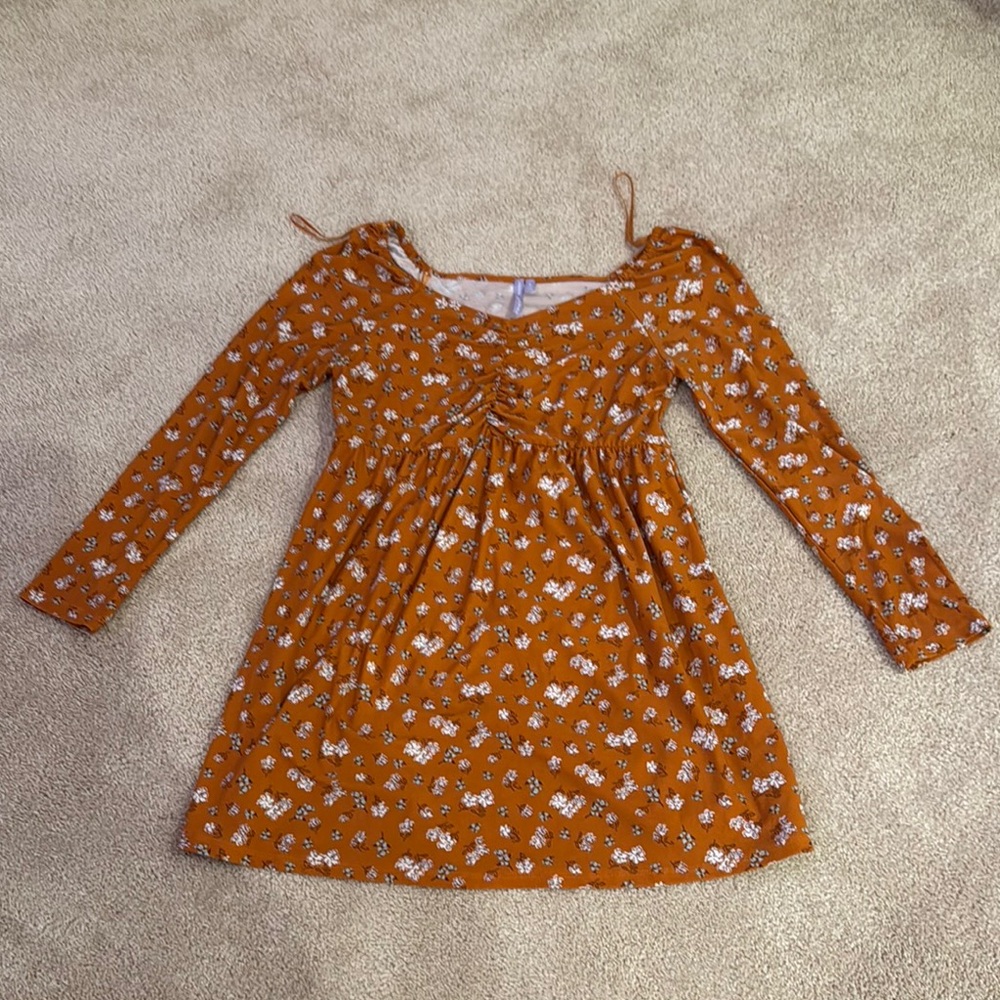 Good Luck Girl (Nordstrom) Floral Orange Kids Dress